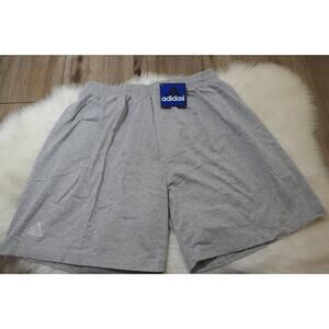 NWT Rare Adidas Team Cotton Jersey Shorts 90s Vintage Men 2XL XXL Grey -Made USA